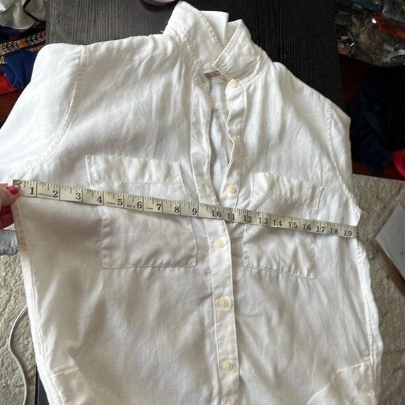 Gap White Linen Button-Up Shirt Dress - Picture 9 of 10